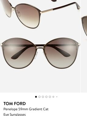 Tom Ford Penelope 59mm Gradient Cat Eye Sunglasses — Brown Gradient